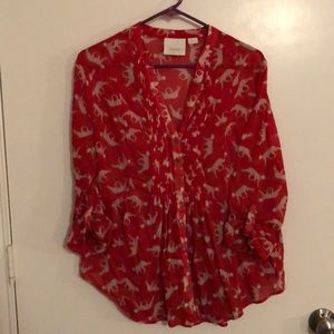 Red Maeve Blouse